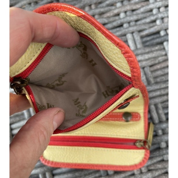 Mario Hernandez Leather Small Travel Jewelry Case Orange Yellow Unicorn Logo - Picture 6 of 10